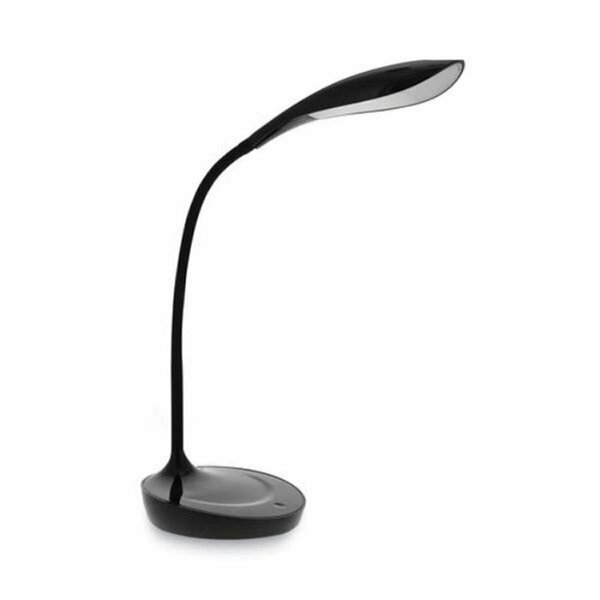 Estallar 8 in. Konnect Gloss Finish Gooseneck Desk Lamp, Black ES3215600